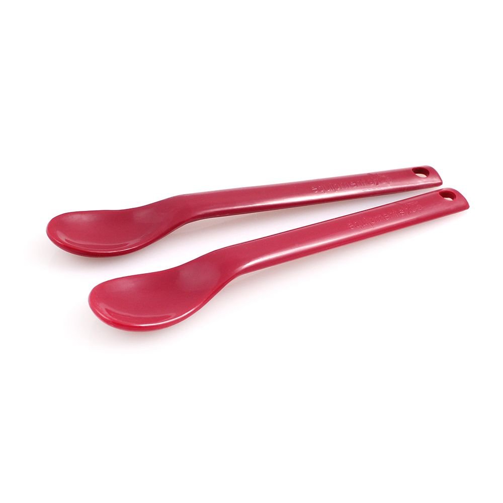 HOMECRAFT Maroon Spoons – Adaptive Feeding Utensils for Oral Hypersensitivity, Tongue Thrust & Poor Lip Closure – Narrow, Shallow Bowl – Large Size, Pack of 10