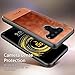 NageBee LG V50 ThinQ Case with Tempered Glass Screen Protector (Full Coverage), Premium [Cowhide Leather] Shockproof Dual Layer Hybrid Armor Rugged Durable Case for LG V50 ThinQ 5G (2019) -Brown