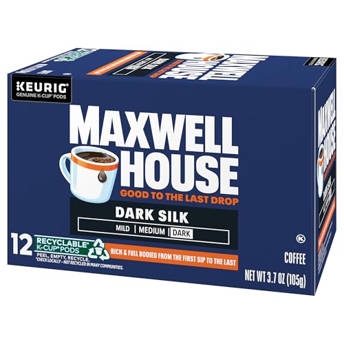 MAXWELL HOUSE DARK SILK DARK ROAST KEURIG K-CUP COFFEE PODS, 12 CT BOX