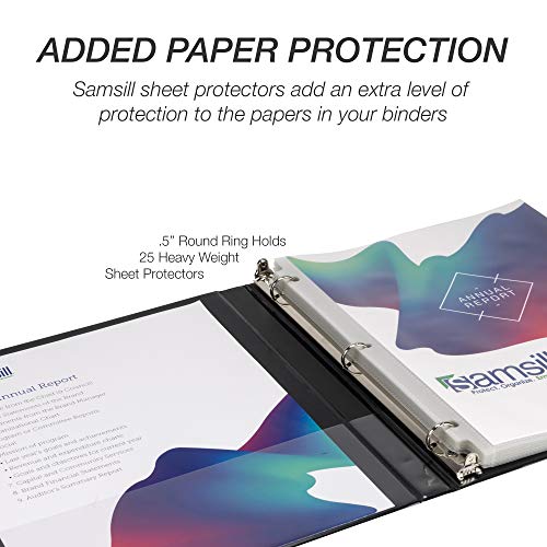 Samsill Economy 3 Ring Binder Organizer, .5 Inch Round Ring Binder