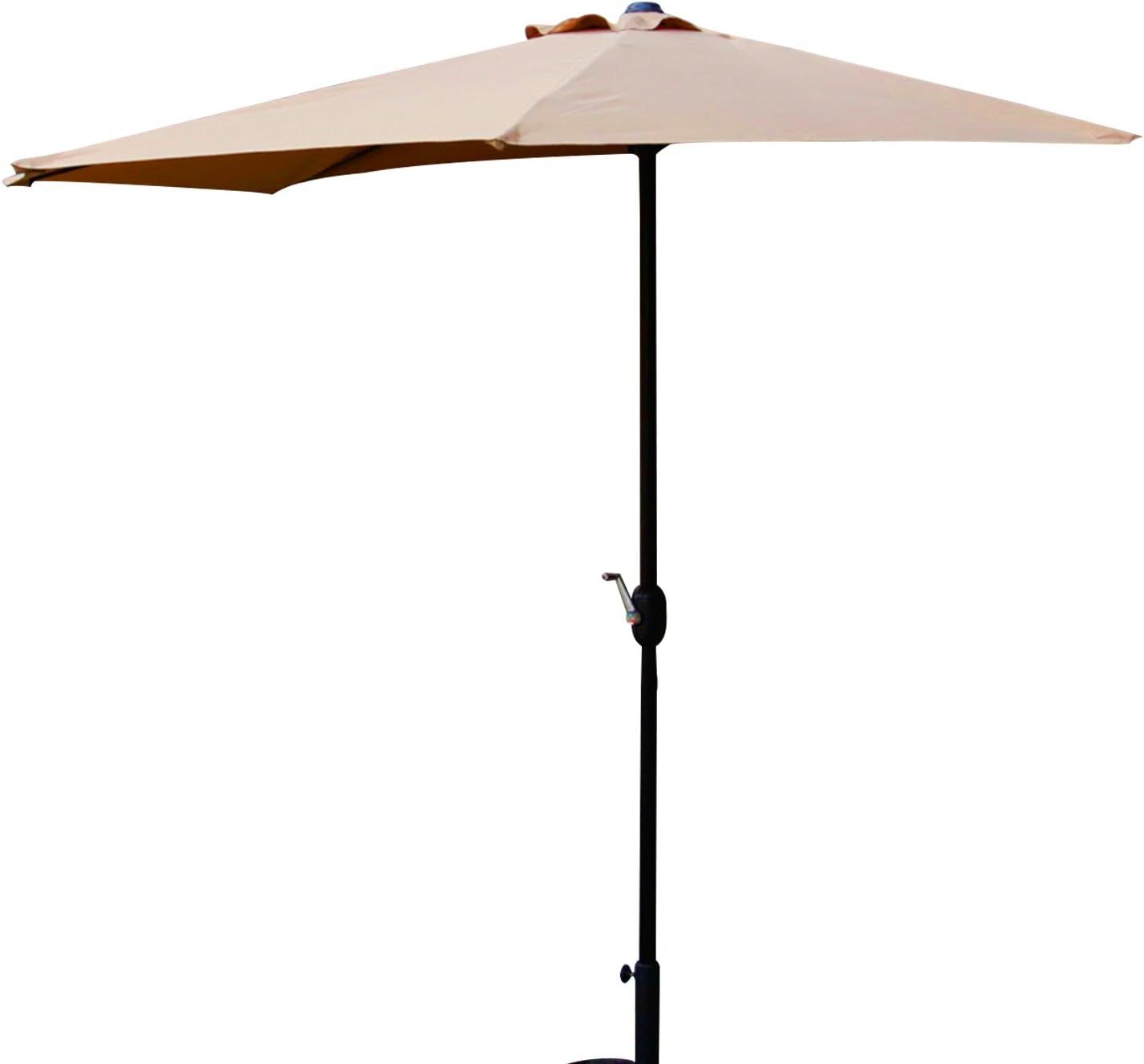 Peach Tree 10ft Outdoor Aluminum Half Round Patio Umbrella Wall Window Corner Umbrella W Tilt Khaki Burgundy Blue Khaki Amazon Co Uk Garden Outdoors