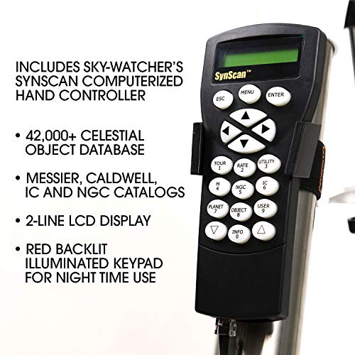 51N 0ivknmL EQ6-R – Fully Computerized GoTo German Equatorial Telescope Mount – Belt-driven, Motorized, Computerized Hand Controller with 42,900+ Celestial Object Database - Image 7