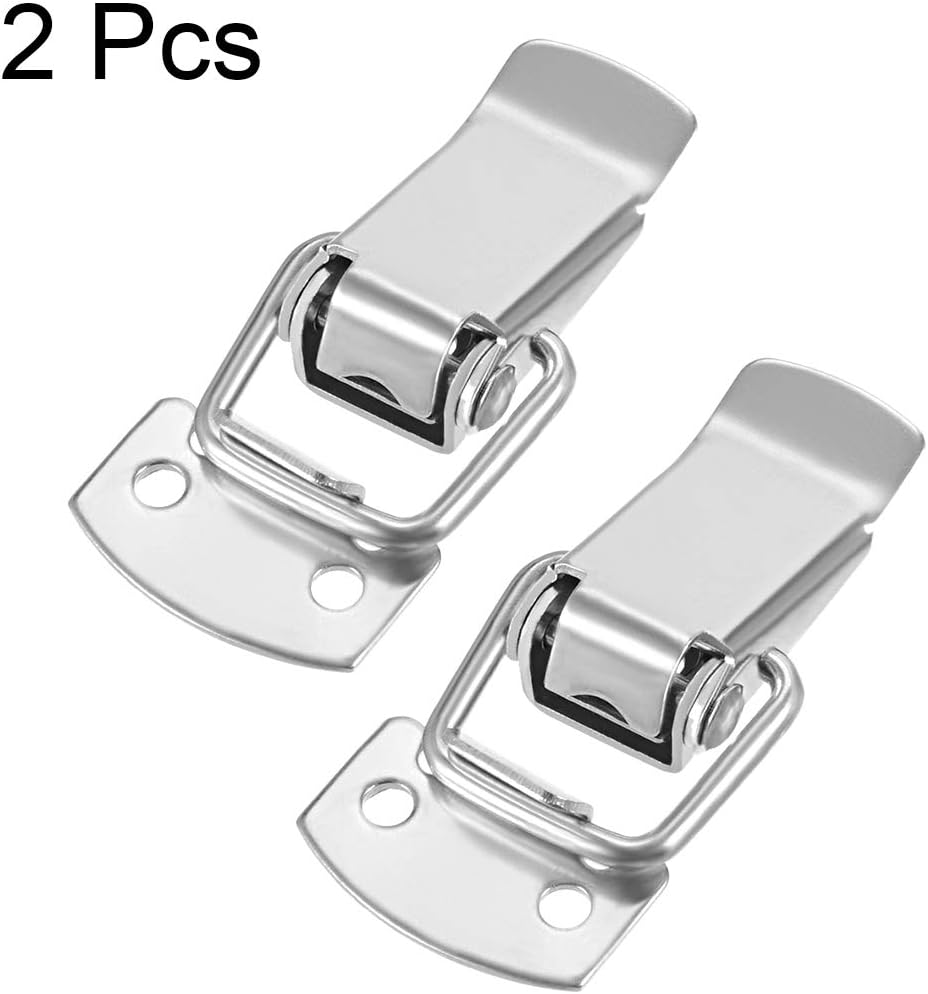 sourcing map Spring Loaded Toggle Latches, 49mm Length Stainless Steel 201 Hasps Clamps for Case Box Trunk Catches Pack of 2 - Image 5