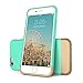 iPhone 6 Case, Flexion [Euphoria Series] Ultimate Protection Scratch Proof Soft Interior Vibrant Hard iPhone 6 Case / iPhone 6S Case (4.7) (Aqua Blue/Gold)