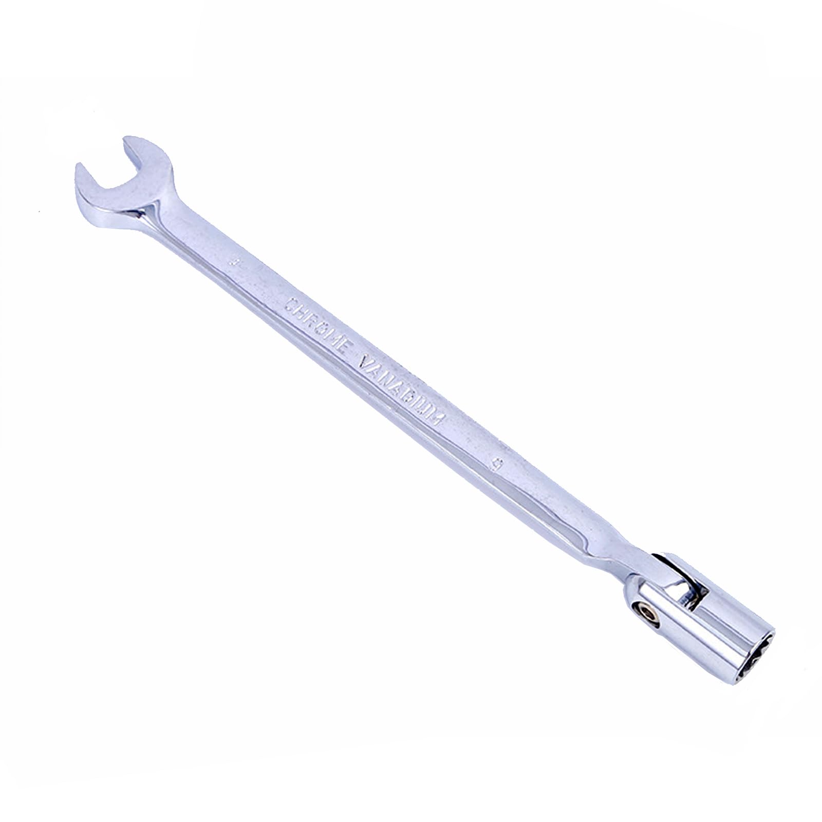 Vokenforu 9mm Socket Spanner, Ratchet Combination Wrench, Hardened Chrome Vanadium Steel Open End Spanner Metric