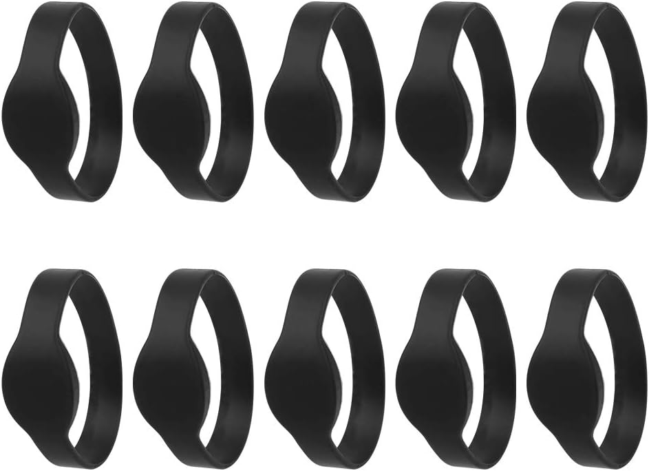 Changor Wristband RFID Access Control Tag 13.56MHz Black 10pcs Foot Bath Centers