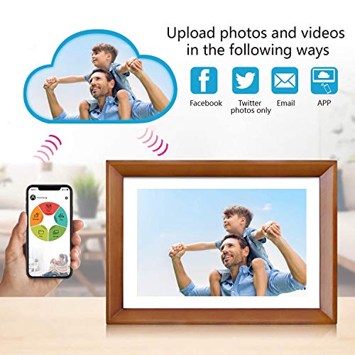 Digital Photo Frame,YENOCK 10.1 Inch WiFi Frame HD IPS LCD Touch Screen