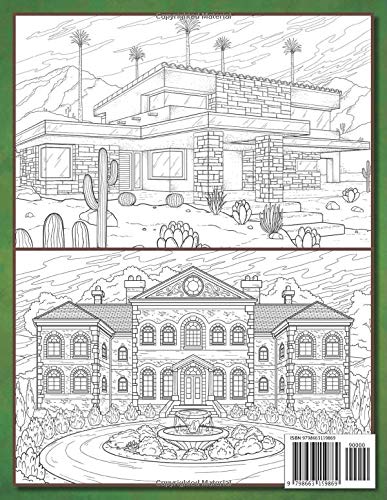 Home Exteriors Coloring Book: An Adult Coloring Book with Beautiful Houses, Cozy Cabins, Luxurious Mansions, Country Homes, and More!