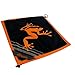 Frogger Amphibian 2-in-1 Golf Towel with Wet and Dry Technology, Orange/Black, Premium Golf Bag Accessory with Carabiner Clip, Ultra Absorbent, for Golf Dads