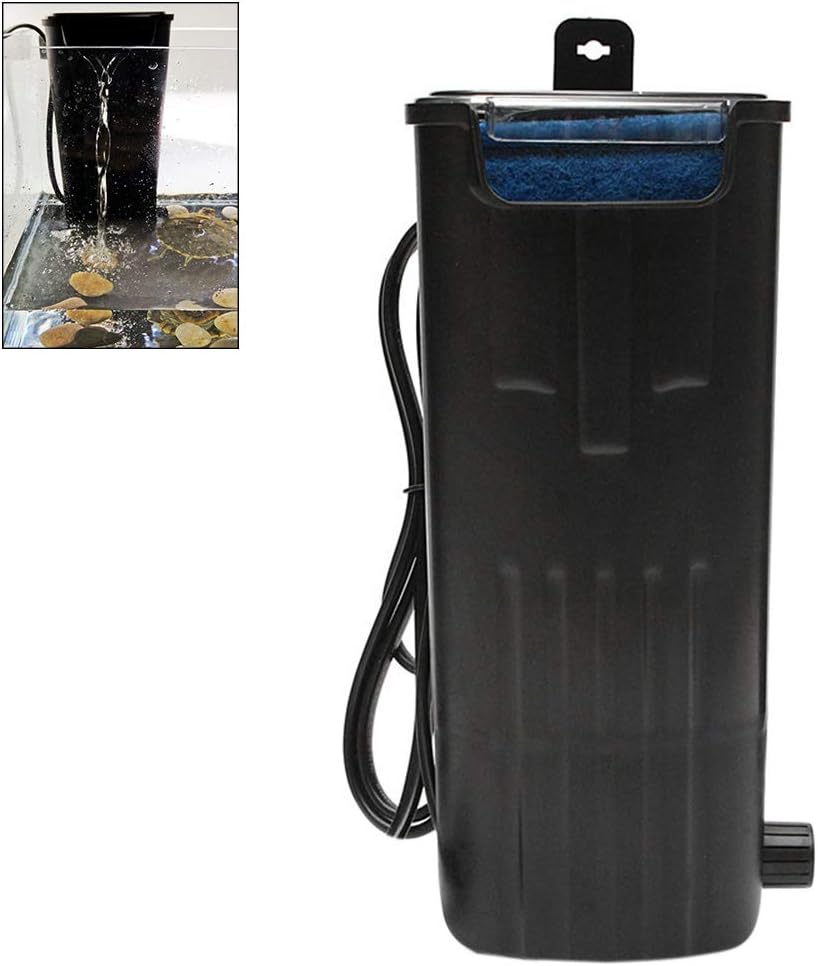 Mute Turtle Filter Water Submersible Filter,Aquarium Turtle Filter Quiet Flow Water Pump Reptiles Tank Low Level Waterfall Filter for Small Fish Tank Turtle Tank