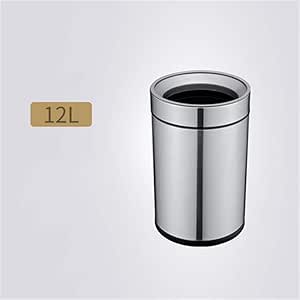 Bote de basura de acero inoxidable Canasta de papel de desecho de metal