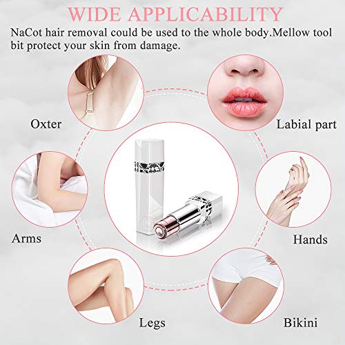 Facial Hair Removal For Women,Painless Professional Facial Hair Remover Electric Shaver For Face Lips Chin Cheeks Arm,Waterproof Razors Epilator Hair Removers For Women Face (White)