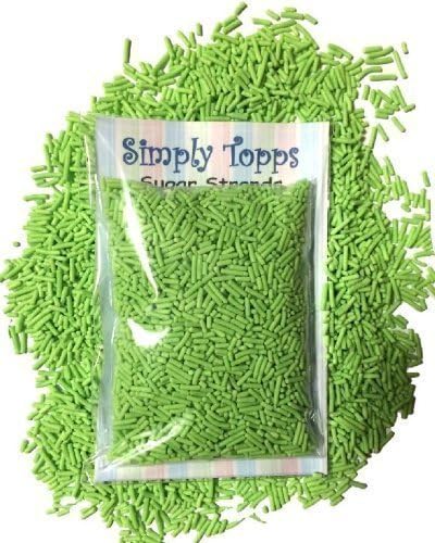 Green Sugar Strands Cake Sprinkles 30g for Cake or Cupcake Decorations
