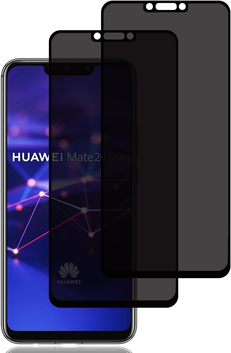 [2 Pack] Privacy Screen Protector Compatible with Huawei Mate 20 Lite, Privacy Tempered Glass Screen Protector Anti-Peep Full Coverage Anti Spy Tempered Glass Film Privacy Protector
