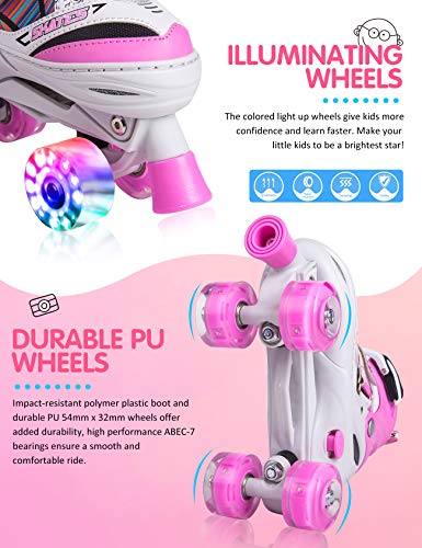3 Kuxuan+Roller+Skates+Adjustable+Illuminating