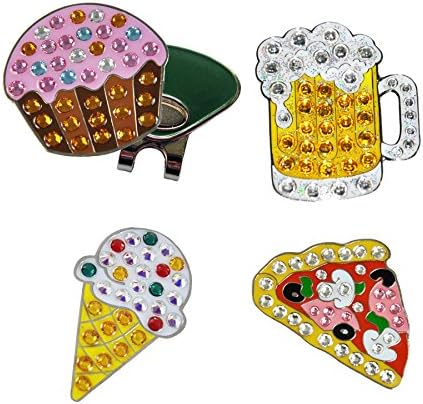 Navika Junk Food Swarovski Crystal Ball Marker Combo with Magnetic ONE Hat Clip