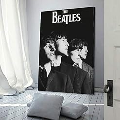 NBEI Poster rétro The Beatles – Peinture décorative sur toile pour salon, chambre à coucher – 50 x 75 cm - Les Beatles, Paul McCartney, John Lennon, RIngo Starr, George Harrison NBEI Poster rétro The Beatles - Peinture décorative sur toile pour salon, chambre à coucher - 50 x 75 cm – Image 3