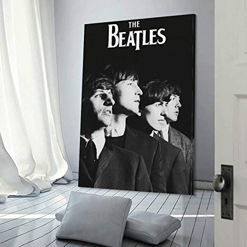 NBEI Poster rétro The Beatles – Peinture décorative sur toile pour salon, chambre à coucher – 50 x 75 cm - Les Beatles, Paul McCartney, John Lennon, RIngo Starr, George Harrison NBEI Poster rétro The Beatles - Peinture décorative sur toile pour salon, chambre à coucher - 50 x 75 cm – Image 4