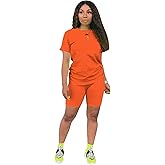 TOPONSKY Womens 2 Piece Sports Outfit Tracksuit Shirt Shorts Jogger Bodycon Sets