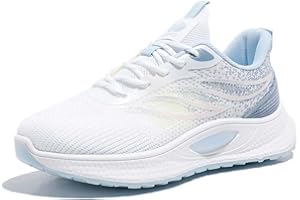 Trcloltc Women's Lace Up Walking Shoes Breathable Mesh Lightweight Running Sneakers Cushioned Memory Foam Non Slip Athletic T