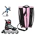 Fafada Ice Skating Bag Inline Skate Bag, skate bag,Roller Skates Bag, ice skate bag,Sports Deluxe Skate Bag Ultima Bag for Ice Skating Bag for Ice Skating for Both Kids and Adults (Pink).