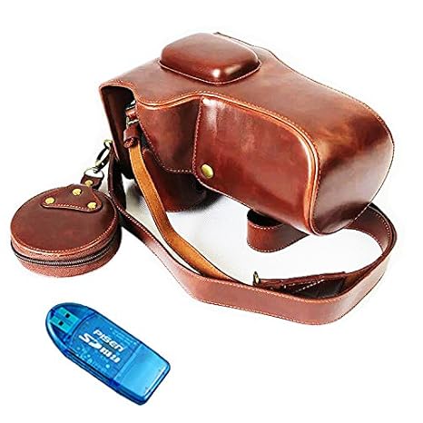 First2savvv Premium Qualität dunkelbraun Ganzkörper- präzise Passform PU-Leder Kameratasche Fall Tasche Cover für Nikon D7200