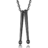AZFVBQL Rock Drumstick Pendant Necklace for Men Drummer Gifts Stainless steel Drum Stick Necklaces