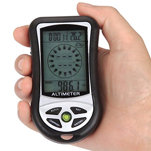 GuDoQi Outdoor hiking camping 8 In 1 digital LCD compass altimeter barometer thermometer temperature clock calendar