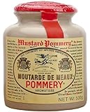 Classic 500 gram Pommery Mustard Meaux Moutarde in Pottery Crock, Three