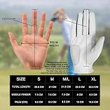 SAWANS Golf Glove Men Left Hand Durable Premium Leather White L view 6