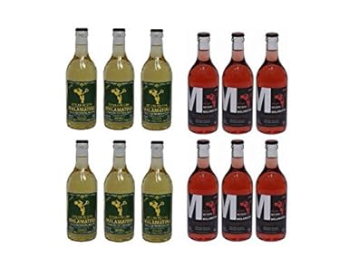 12x 500 ml Retsina Malamatina 6x Classic 6x Rosé geharzter Weißwein Rosewein aus Griechenland Spar Set 12 Flaschen Rose Weiß 