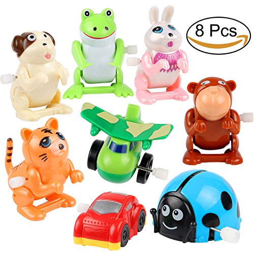 8 Pack Wind up Toys Flipping Animals Party Favors for Kids Boys Girls - Thumbnail 7
