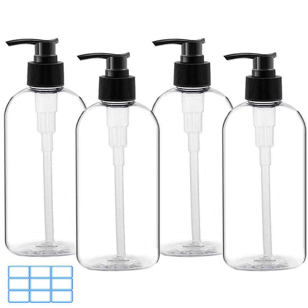Empty Plastic Pump Bottles Dispenser 4 pack 16oz/500ml