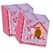 Pink Girl Puppy Dog Birthday Party Supplies Set Plates Napkins Cups Tableware Kit for 16