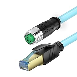 BOUUNCIY M12 4 Pin D Code Female to RJ45 Industrial