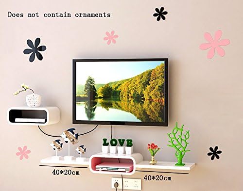 Flashing- Simple Modern Wood-based Panels Set-top Box/Wall Shelf/Plant Stand, Wall Hanging TV Backdrop Living Room Decoration Rack (Color : #3)