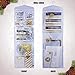 Regal Bazaar Large Double-Sided Hanging Gift Bag Organizer and Tissue Paper Holder (White)