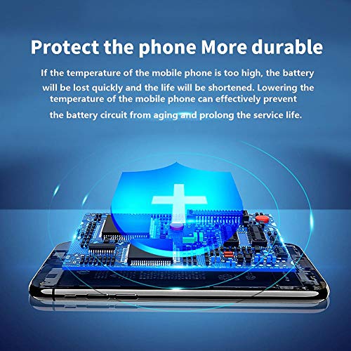 TEEPAO Water-Cooled Mobile Phone Radiator, Portable Semiconductor Refrigeration Phone Cooler for All Games, USB Personal Phone Cooling Fan Case for iPhone/Android - Black - Thumbnail 5