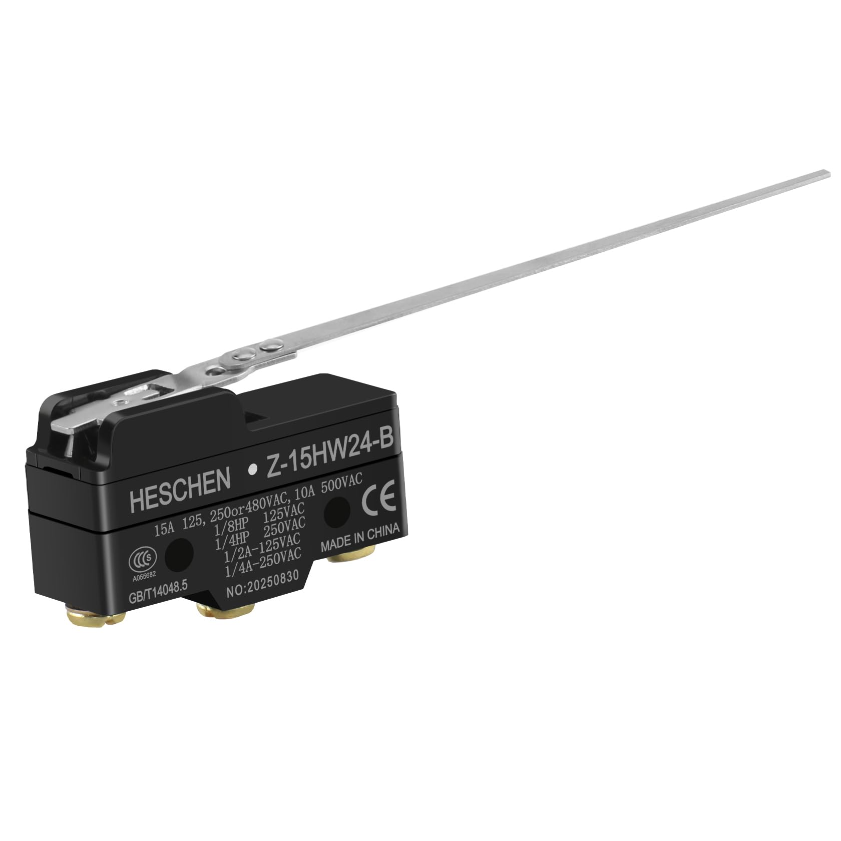 Heschen micro switch Z-15HW24-B low force hinge lever 3 screw terminal 15A rated current