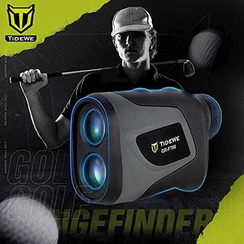 TIDEWE Golf Rangefinder with Slope,Golf Range Finder Holder,700Y Flag Pole Locking