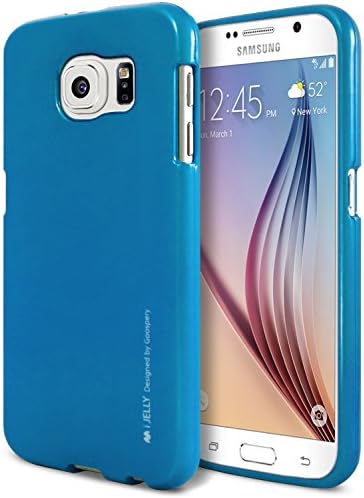 Goospery i-Jelly for Samsung Galaxy S6 Case (2015) Slim Thin Rubber Case (Metallic Blue) S6-IJEL-BLU