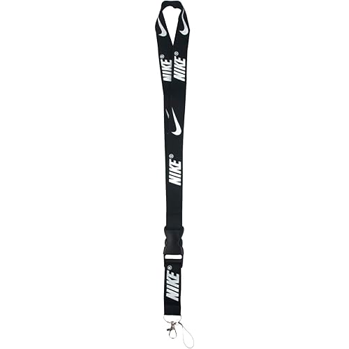 Neck Lanyard with Quick Release BuckleLanyard for Keys Keychains ID Badge Holder Phones Bags (Black)
