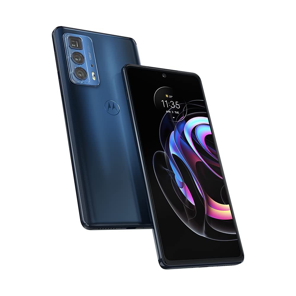 Motorola Moto Edge 20 Pro Smartphone Débloqué 5G (Ecran : 6,7" - 12 Go/256 Go - Double Sim - Android 10.0) Bleu Version Fr