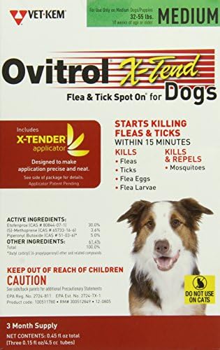 Vet-KEM Ovitrol 3-Pack X-Tend Pest Control Spot on for Dog