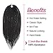 Ronsaen Box Braid Crochet Hair - 22inch 1B Pre-looped Crochet Braids, Box Braid Crochet HairSynthetic Braiding Hair Extensions(22
