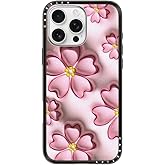 CASETiFY Compact iPhone 16 Pro Max Case [Slim and Sleek/Compatible with Magsafe / 4 ft. 2X Military Grade Drop Protection] - Sakura - Clear Black