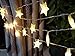 Viewpick LED Star String Lights 50 Christmas Lights Xmas Warm White Star Twinkling Fairy Lights Battery Operated Lights for Princess Castle Play Tents Princess Tent Bedroom Children Room Decoration