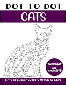 Dot to Dot Cats for Adults: Cats Connect the Dots Book for Adults (Over