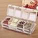 SHSYCER Clear Seasoning Box Acrylic Seasoning Storage Clear Spice Organizer Salt and Sugar Container Condiment Holder Container Spices, with 4PCS Plastic Spoons
