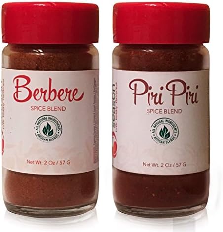 Berbere PiriPiri Bundle: 1 Berbere Spice Blend (Ethiopian Seasoning) 2 Oz, AND 1 PiriPiri Spice Blend (Portuguese Seasoning) 2 Oz | USimplySeason